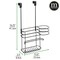 mDesign Metal Bathroom Over Cabinet 2 Section Hair Care Storage Basket